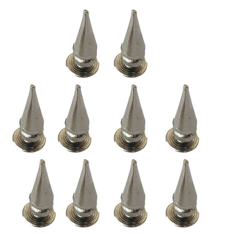 یراق اسپایک چرم دوزی مدل میخی کد SPK20x10 بسته 10 عددی