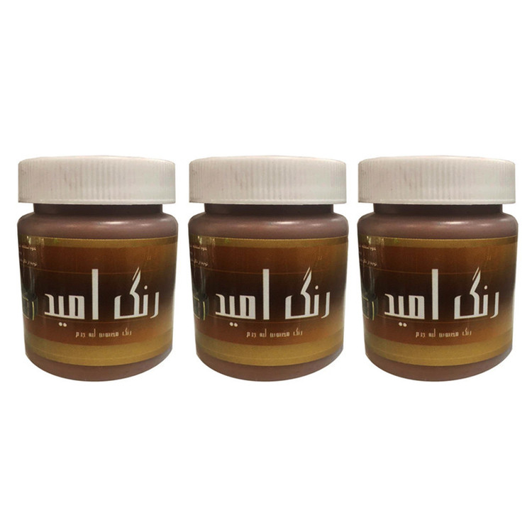 رنگ لبه چرم امید مدل O_BBH100 حجم 100 میلی لیتر بسته 3 عددی