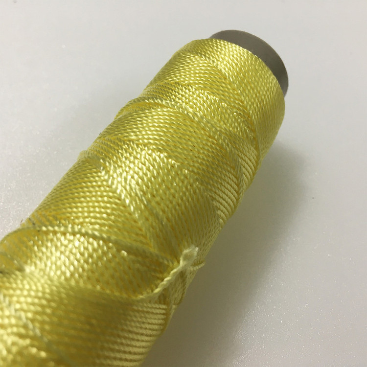 نخ دوخت چرم دوزی مدل ابریشمی Yellow100m سایز 10 طول 100 متر