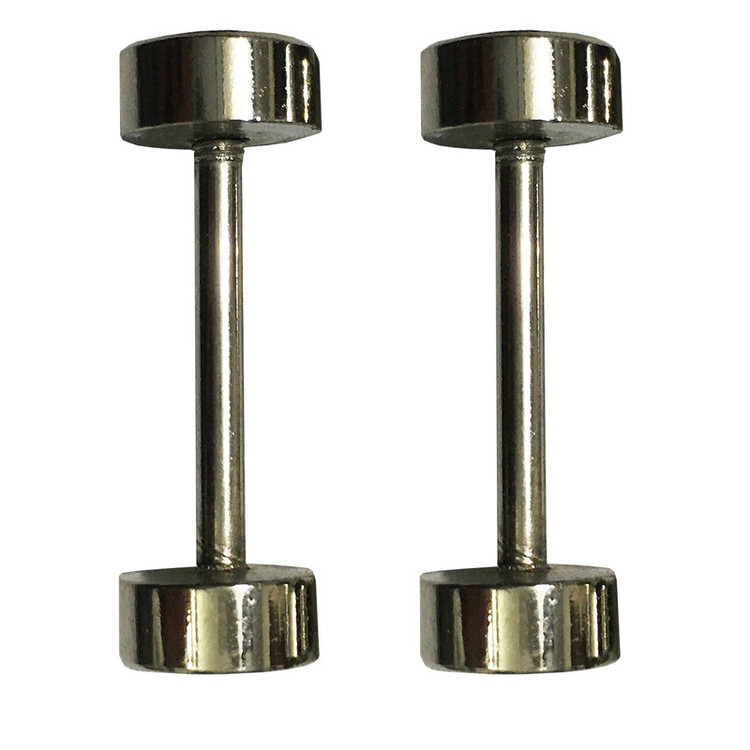 یراق چرم دوزی مدل دنبلی کد Dumble-2x-Steel بسته 2 عددی