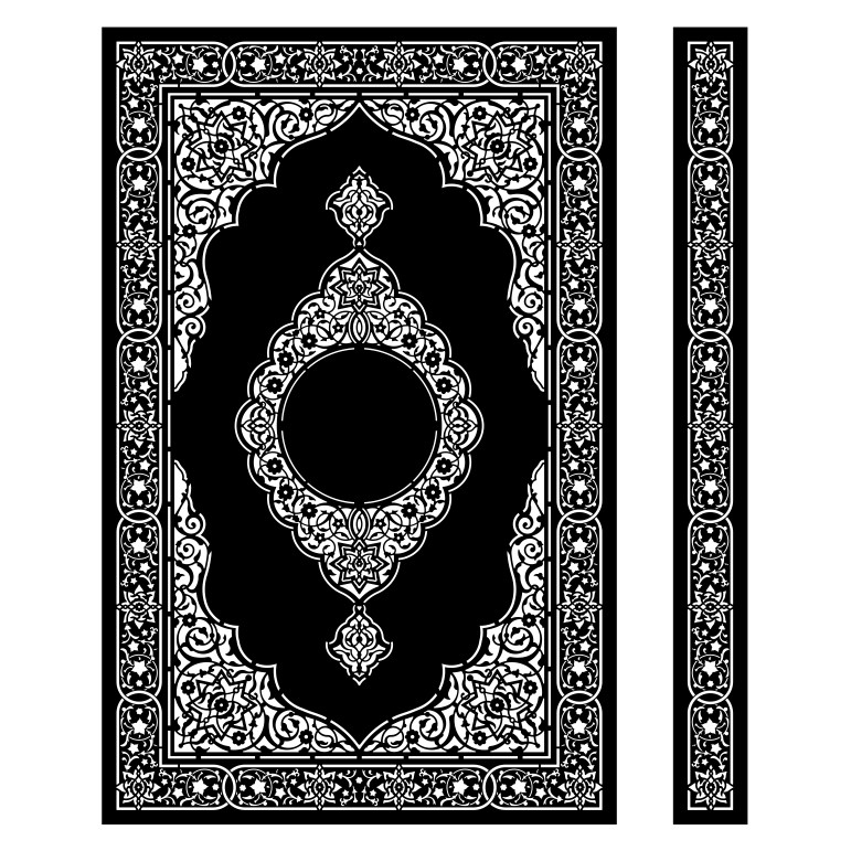 شابلون مدل اسلیمی فرش کد SP934 مجموعه 2 عددی