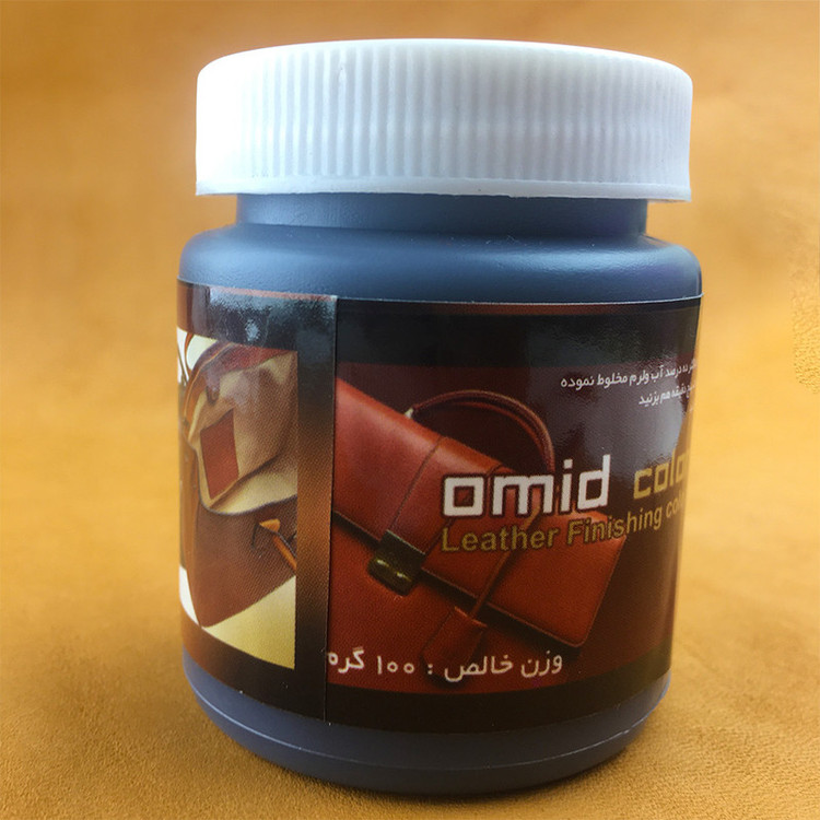 محلول رنگ قهوه ای لبه چرم امید مدل O-BR00 وزن ۱۰۰ گرم