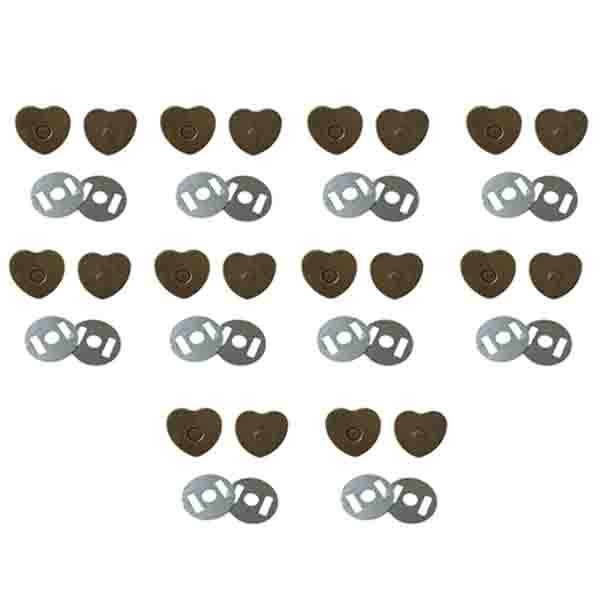 دکمه اهنربایی مدل قلبی کد Heart10x مجموعه 10 عددی