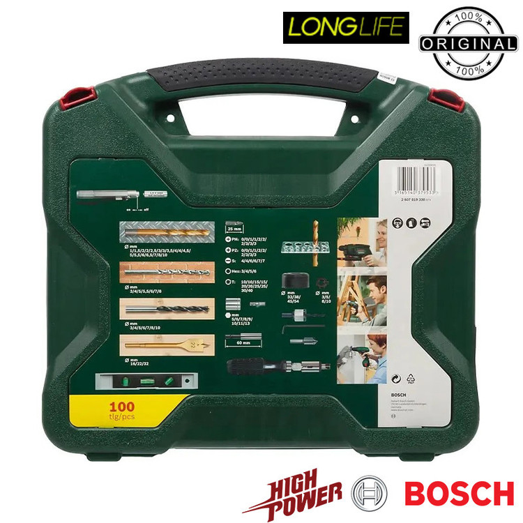 مجموعه 100 عددی ابزار بوش مدل Box 100 Xlin Pro Ti