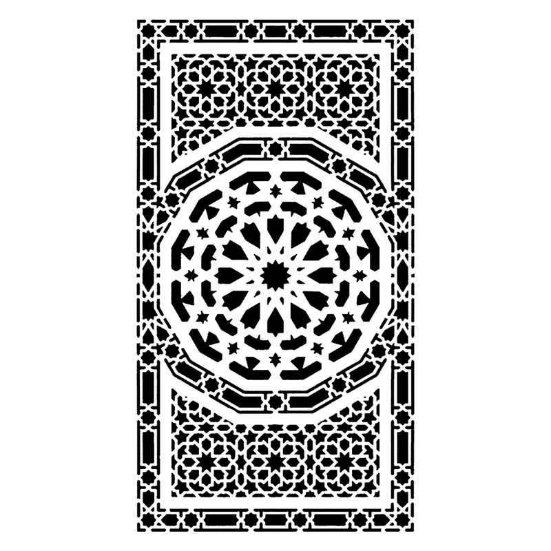 شابلون باتیس آرت طرح فرش کد 943