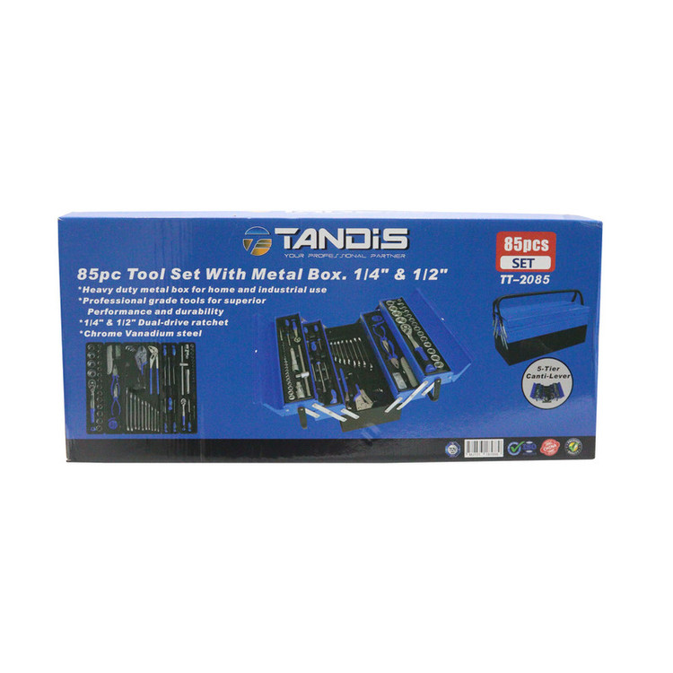 مجموعه 85 عددی جعبه ابزار تندیس مدل YP-TT-2085/85PCS
