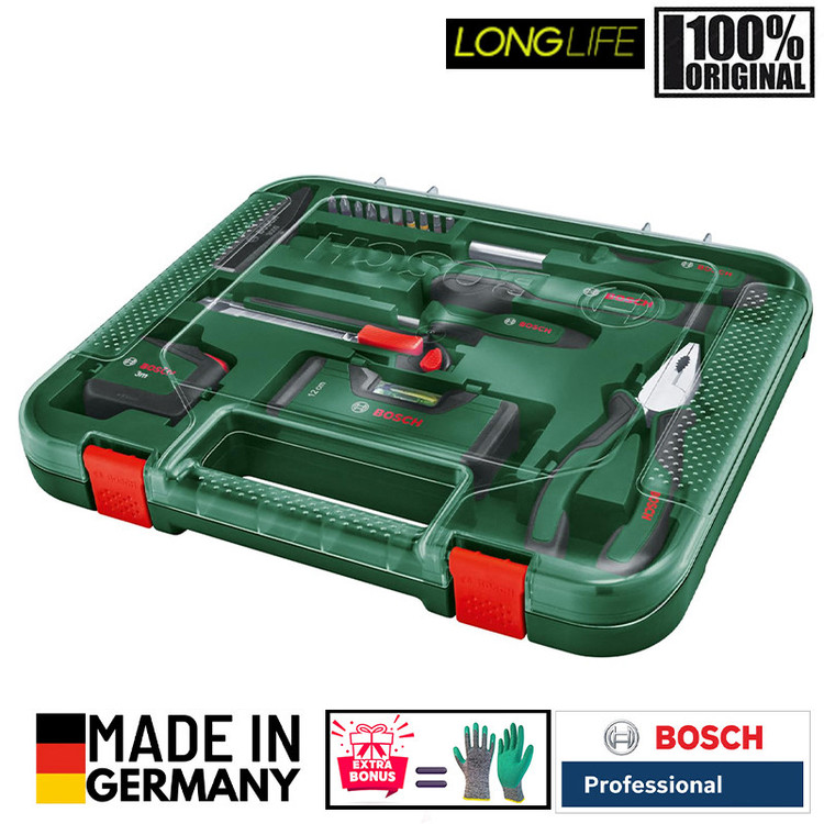 مجموعه 17 عددی ابزار دستی بوش مدل فوق حرفه ای کد HARD BOX PRO 17