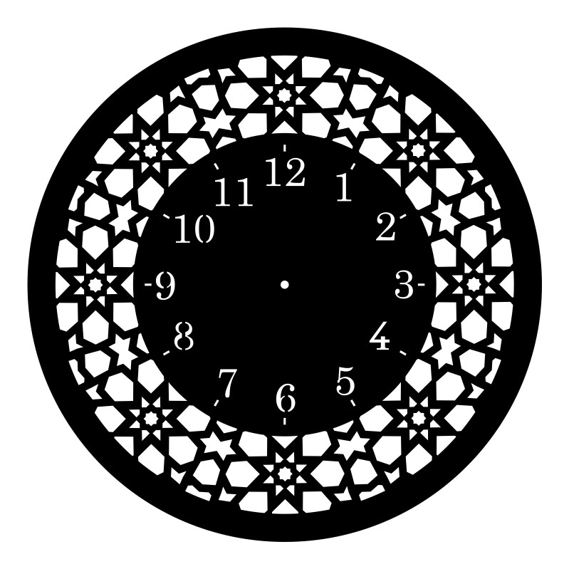 شابلون مدل ساعت 50cm کد SP943