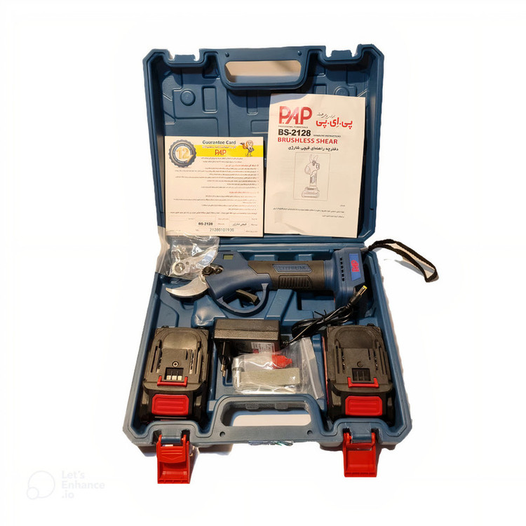 قیچی باغبانی پی ای پی مدل شارژی براشلس 21ولت کد BS-2128