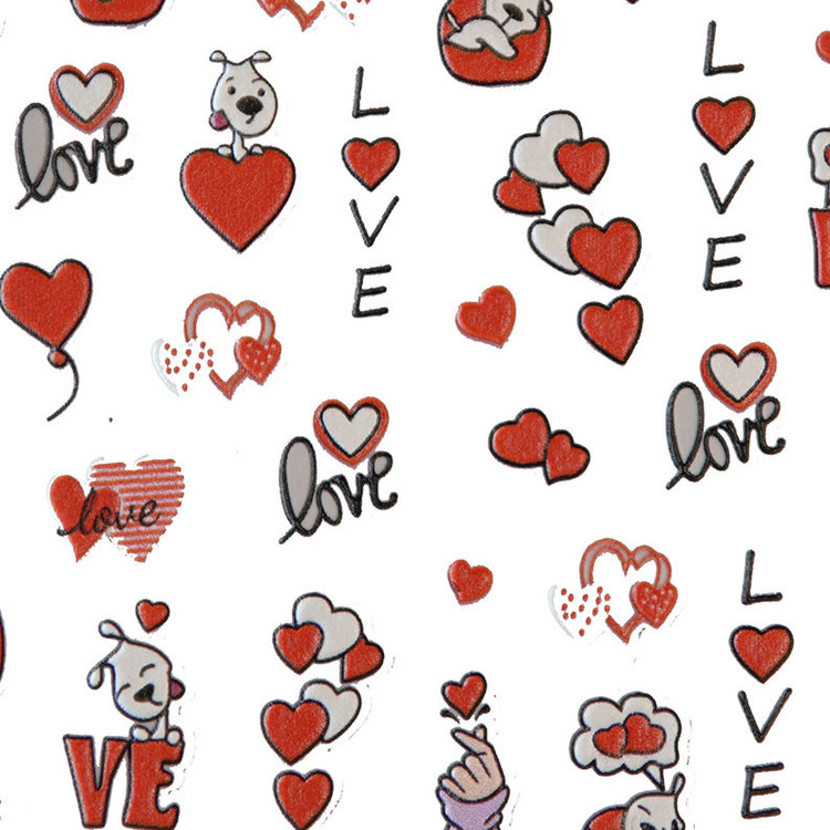 برچسب لنز ناخن مدل love کد m-1732