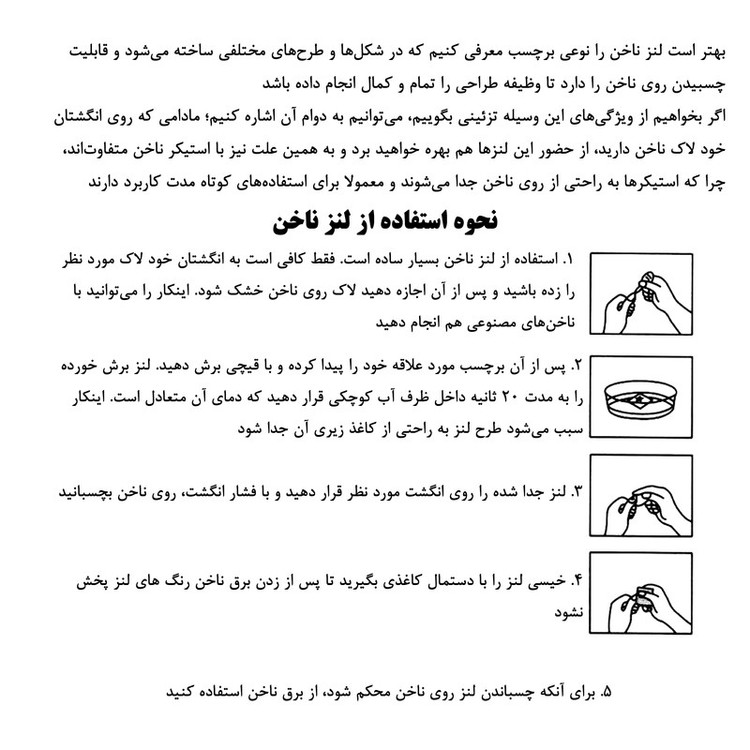 برچسب لنز ناخن مدل تک شاخ کد N105 مجموعه 2 عددی