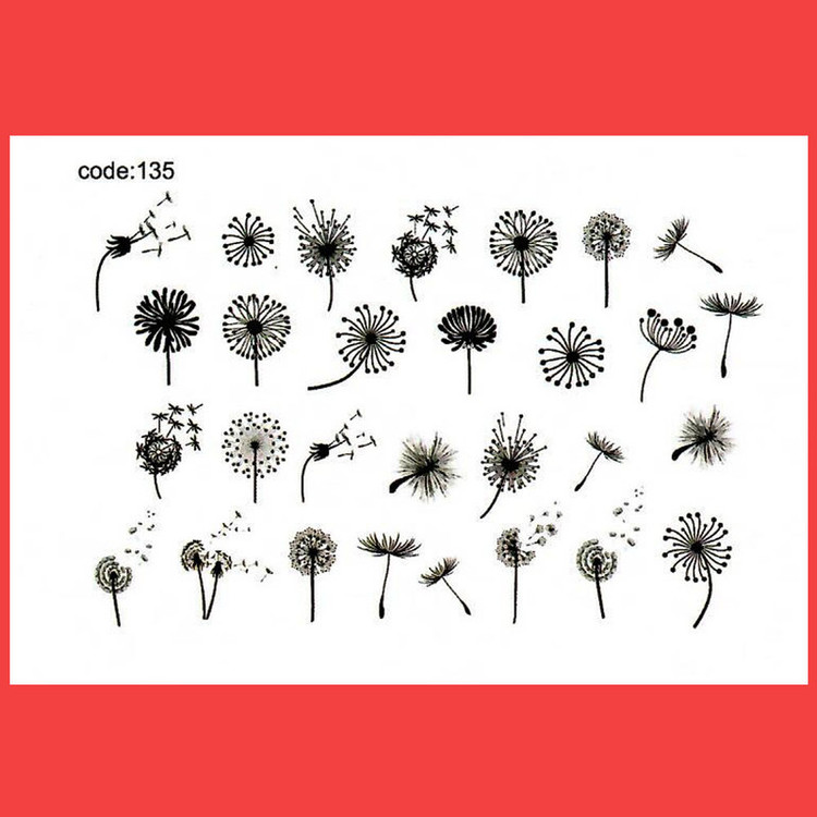 استیکر طراحی ناخن مدل طرح قاصدک مدل C135