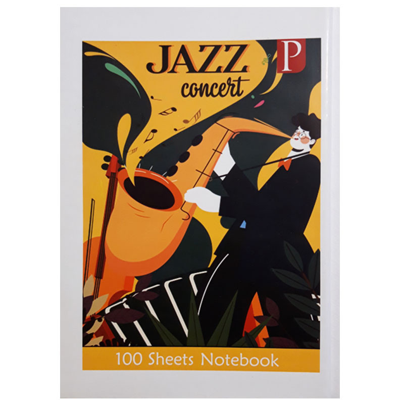 دفتر مشق  100 برگ مدل موسیقی طرح  jazz