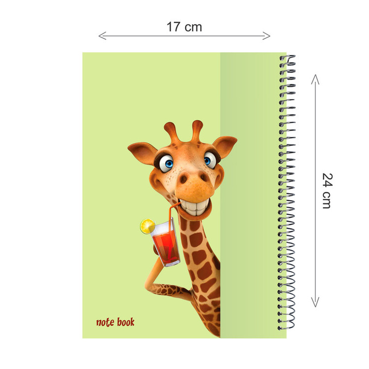 دفتر مشق 60 برگ پدیده نقش طرح happy giraffe