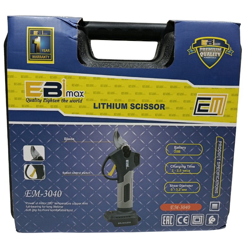 قیچی باغبانی ابی مکس مدل EM-3040 سایز 3.2 میلی‌متر