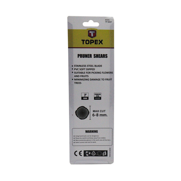 قیچی میوه چینی تاپکس مدل سر کج کد YP-TP8007-BOLAND-180MM