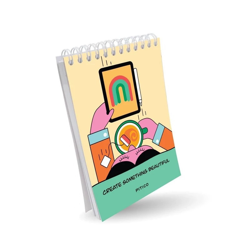 دفتر یادداشت 80 برگ سیمی پیتیکو مدل چای