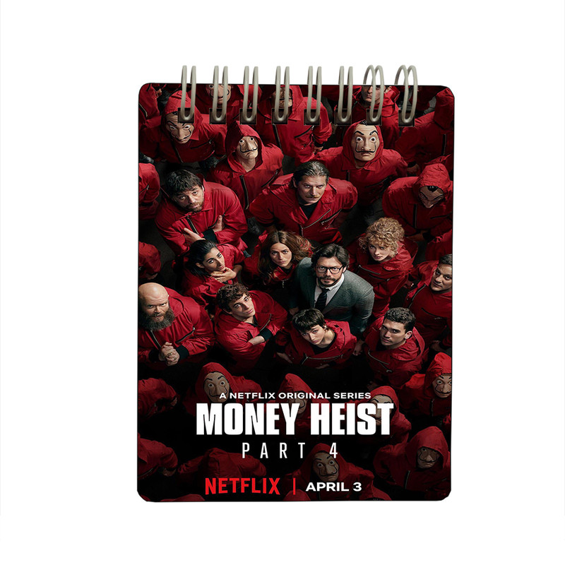 دفترچه یادداشت طرح سریال Money Heist خانه کاغذی yn6