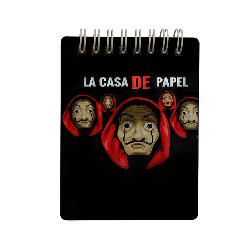 دفترچه یادداشت طرح سریال  Money Heist خانه کاغذی yn9