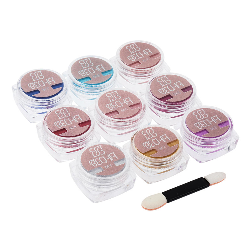 پودر کروم ناخن بچا مدل Metallic Mirror بسته 9 عددی