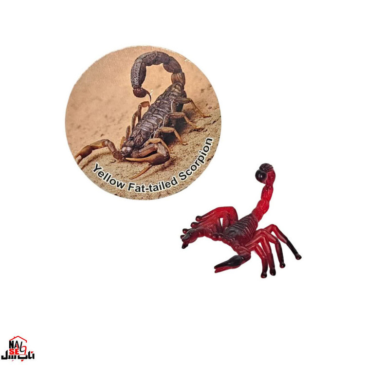 فیگور ناب سل مدل عقرب دم چاق زرد YELLOW FAT TAILED SCORPION ارتفاع 1 سانتی متر