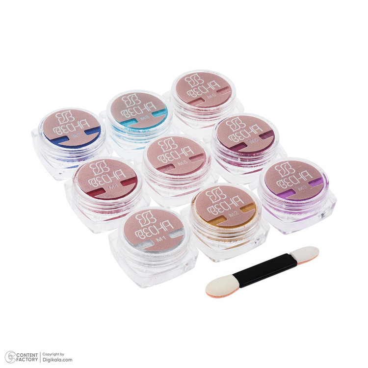 پودر کروم ناخن بچا مدل Metallic Mirror بسته 9 عددی