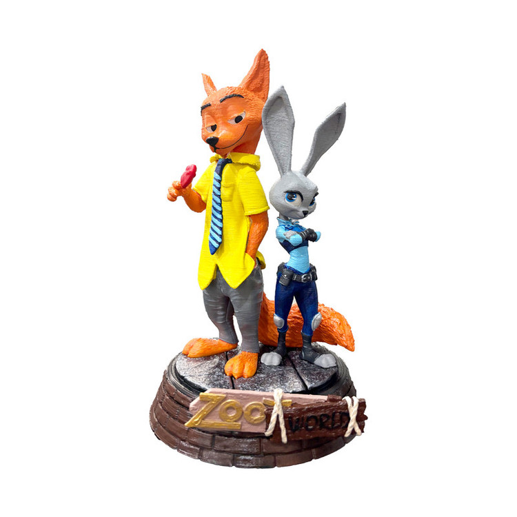 فیگور مدل انیمیشن زوتوپیا طرح Nick و Judy ارتفاع 22 سانتی متر