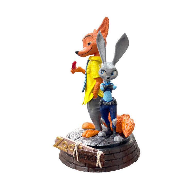 فیگور مدل انیمیشن زوتوپیا طرح Nick و Judy ارتفاع 22 سانتی متر
