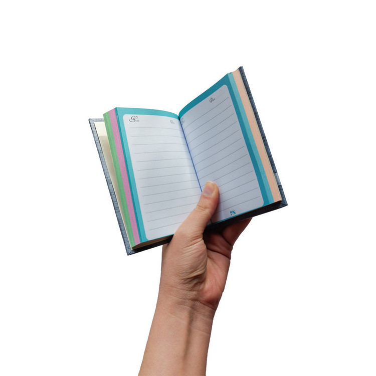 دفترچه یادداشت 100 برگ پارس نفیس مدل حاشیه رنگی به همراه خودکار