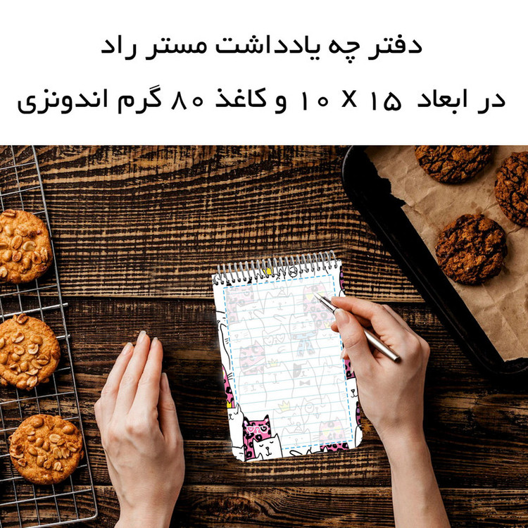 دفترچه یادداشت مستر راد طرح گربههای فانتزی مدل Pop کد fiory 1884