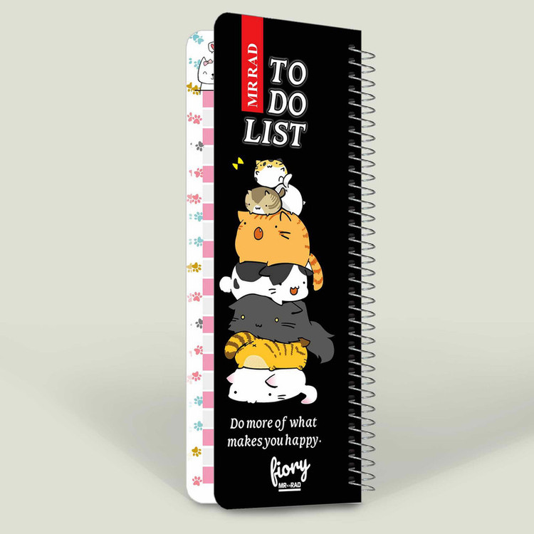دفترچه یادداشت مستر راد مدل to do list طرح گربه فانتزی کد cat kawaii 1545