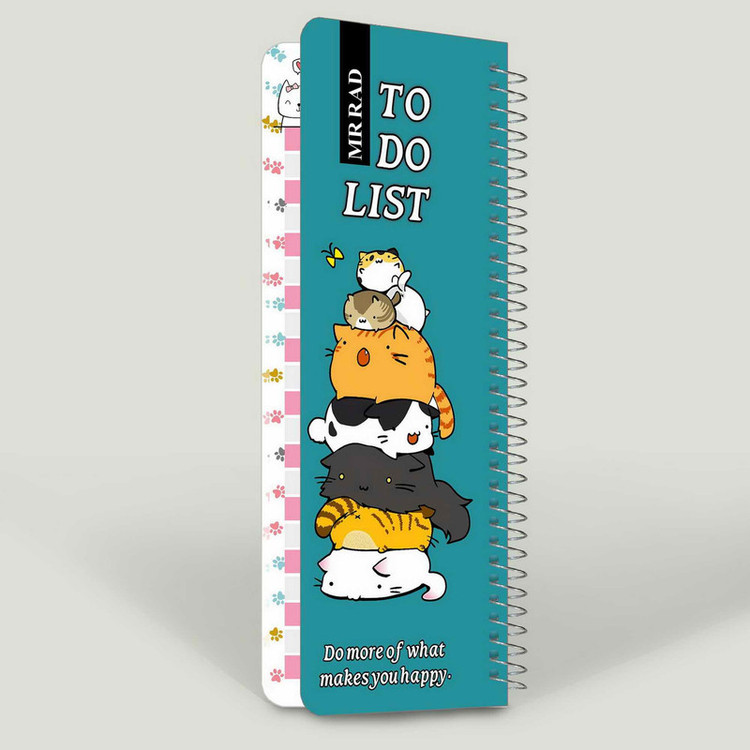 دفترچه یادداشت مستر راد مدل to do list طرح گربه فانتزی کد cat kawaii 1545