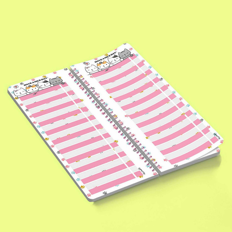 دفترچه یادداشت مستر راد مدل to do list طرح گربه فانتزی کد cat kawaii 1545