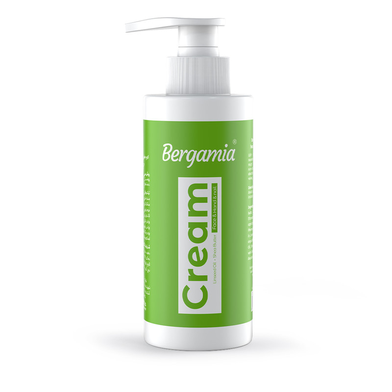 کرم مرطوب کننده برگامیا مدل روغن کتان حجم 250 میلی لیتر