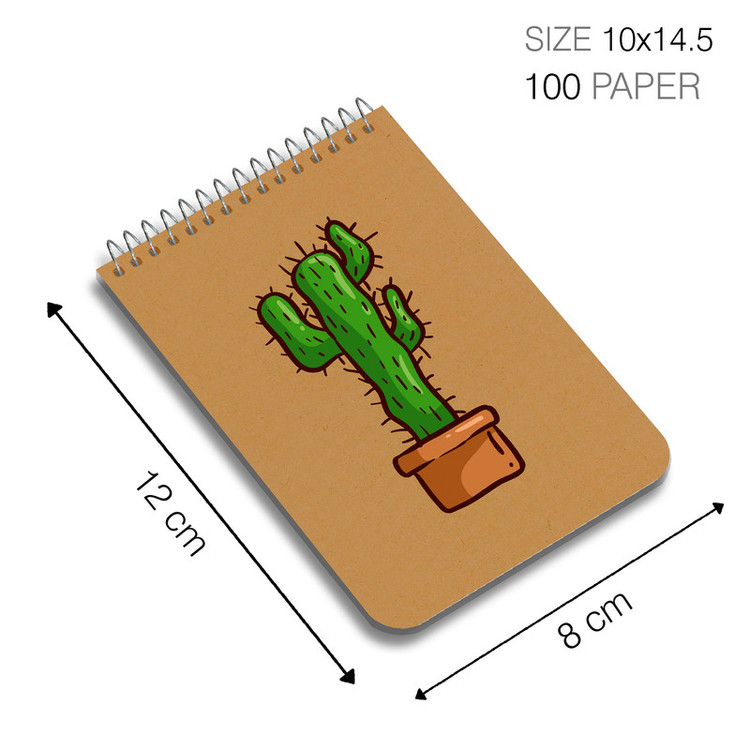 دفترچه یادداشت 100 برگ مستر راد طرح کاکتوس کد cactus 1705