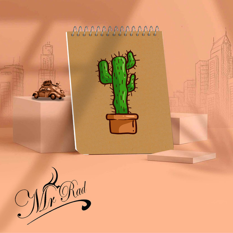 دفترچه یادداشت 100 برگ مستر راد طرح کاکتوس کد cactus 1705