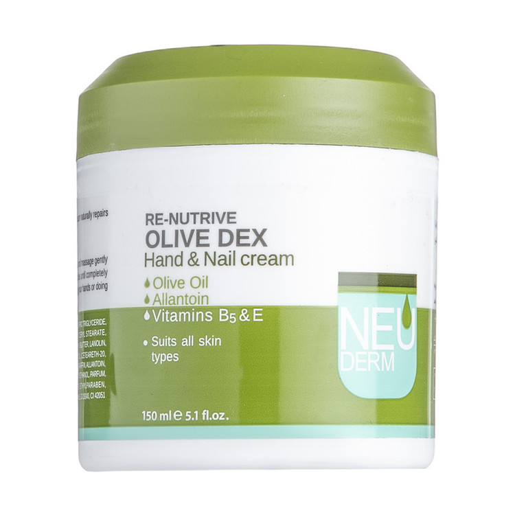 کرم مرطوبکننده دست و ناخن نئودرم مدل Olive Dex حجم 150 میلیلیتر