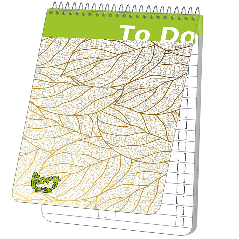 دفترچه یادداشت مستر راد مدل to do list طرح برگ زرین کد fiory 1766
