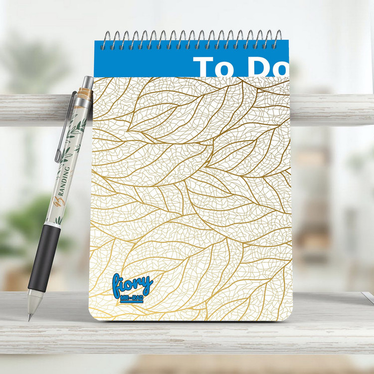 دفترچه یادداشت مستر راد مدل to do list طرح برگ زرین کد fiory 1766