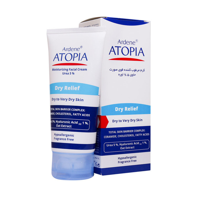 کرم مرطوبکننده صورت آردن آتوپیا مدل Dry Relief حجم 50 میلیلیتر