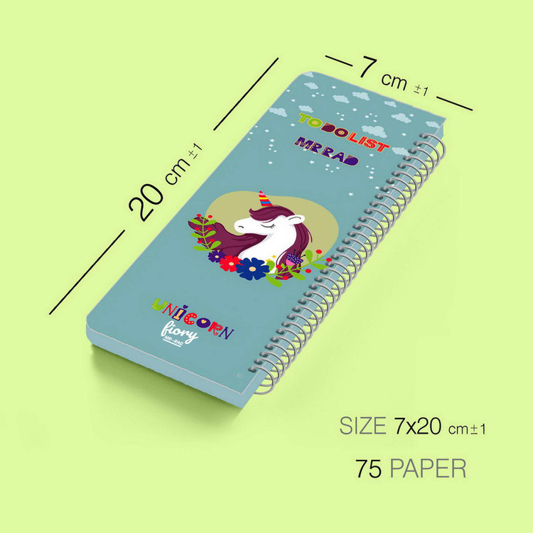 دفترچه یادداشت مستر راد مدل to do list طرح یونیکورن کد 1576 unicorn