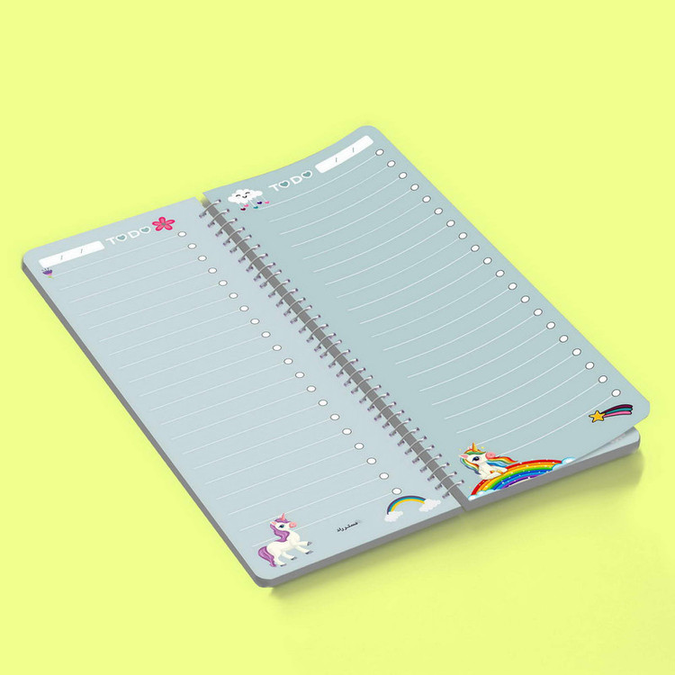 دفترچه یادداشت مستر راد مدل to do list طرح یونیکورن کد 1576 unicorn