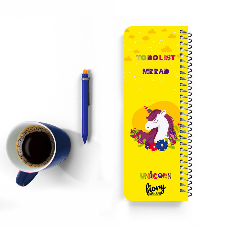 دفترچه یادداشت مستر راد مدل to do list طرح یونیکورن کد 1576 unicorn