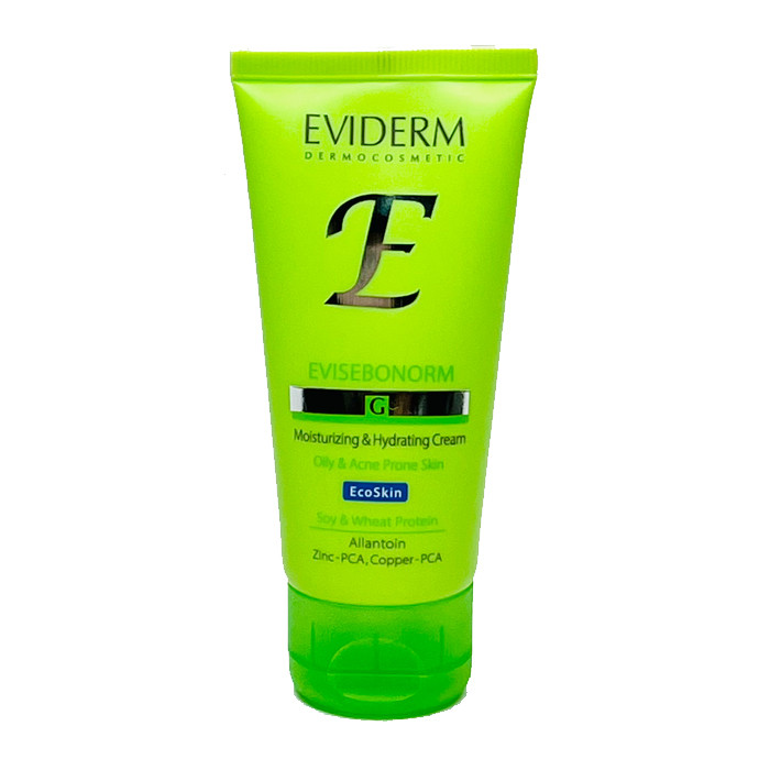 کرم مرطوب کننده و آبرسان صورت اویدرم مدل EcoSkin مناسب برای پوست چرب حجم 50 میلی‌لیتر
