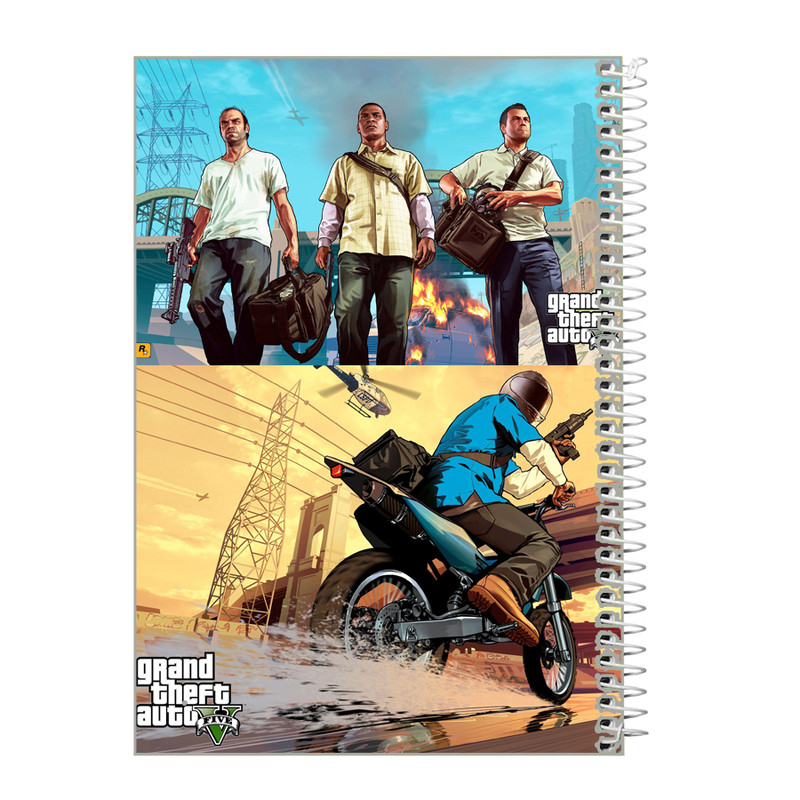 دفتر نقاشی 40 برگ طرح GTA کد tg18