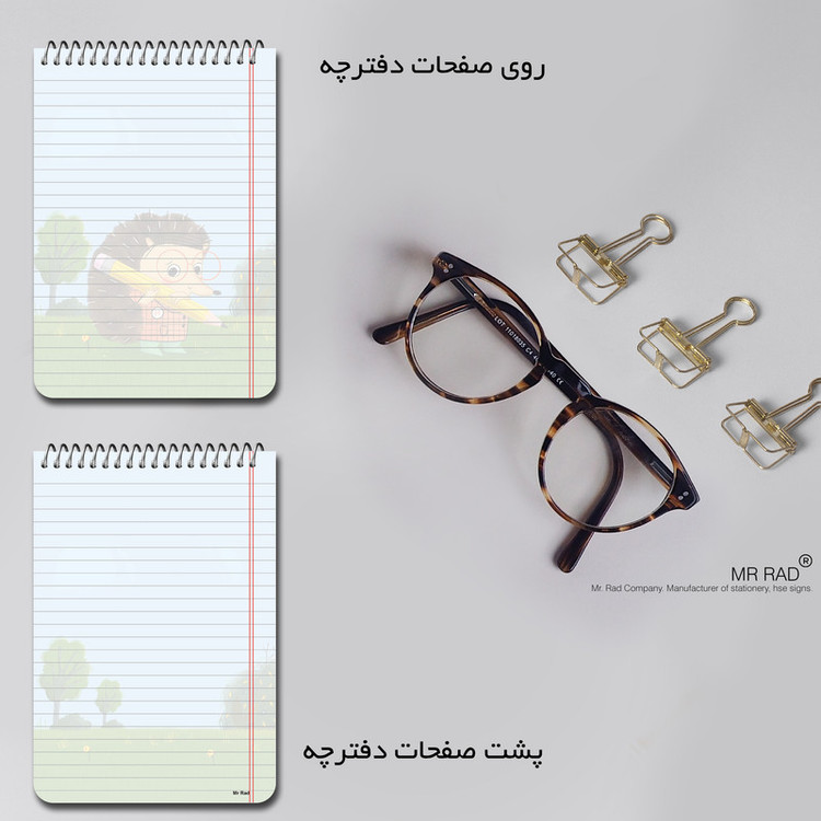 دفترچه یادداشت مستر راد طرح جوجه تیغی مدل تلاش کد fiory 1818