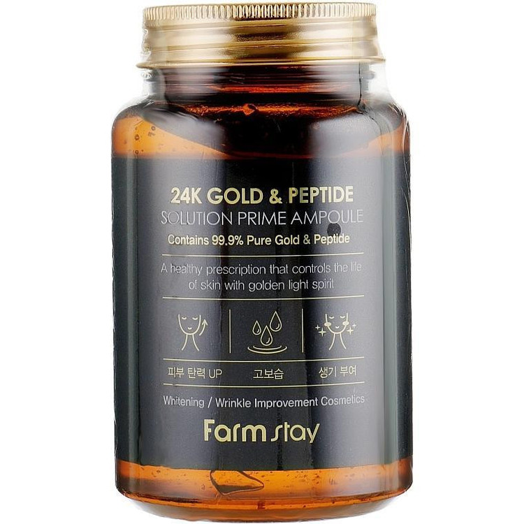 ژل سفت کننده فارم استی مدل 24K GOLD PEPTIDE با حجم 250 میلی لیتر
