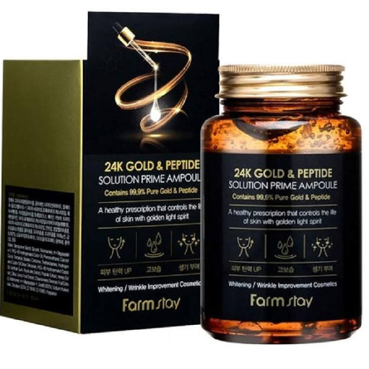 ژل سفت کننده فارم استی مدل 24K GOLD PEPTIDE با حجم 250 میلی لیتر