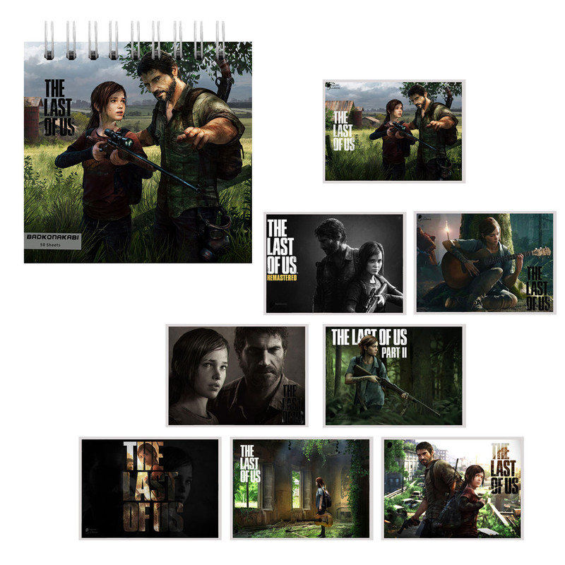 دفتر یادداشت بادکنک آبی طرح The Last Of Us مدل T1 به همراه فتوکارت مجموعه 8 عددی