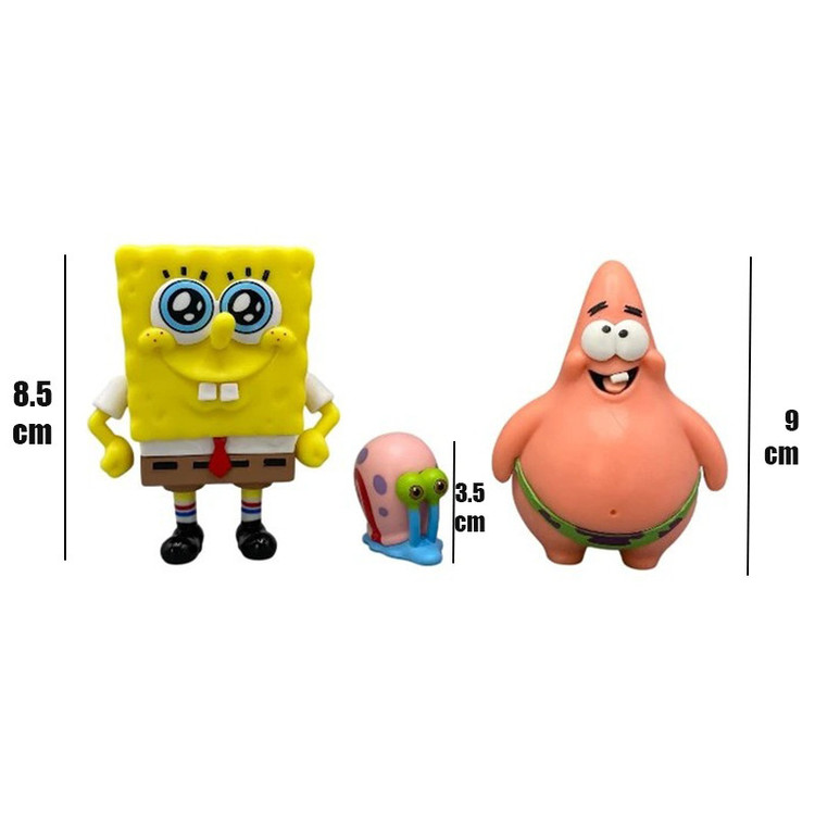 فیگور مدل باب اسفنجی و پاتریک SpongeBob مجموعه 3 عددی